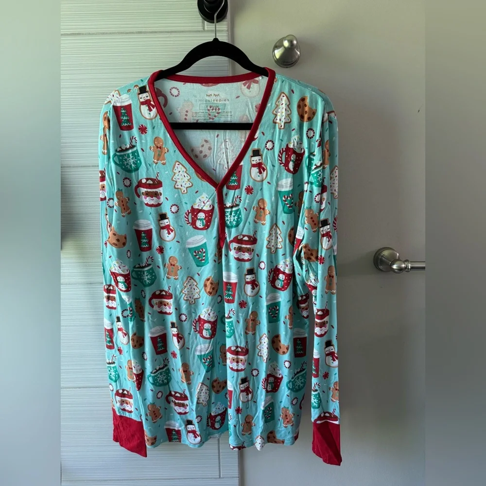 Little Sleepies women’s Christmas pajama set XL peppermint mocha - Picture 2 of 7